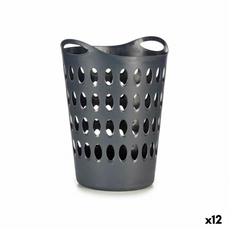 Laundry Basket Kipit 8040-2 8040-2 Anthracite Plastic 50 L 44 x 56 x 41 cm 42 x 56 x 56,5 cm (12 Uni