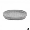Lillepoti Taldrik Reljeefiga Hall 28 x 4 x 23 cm (6 Ühikut)