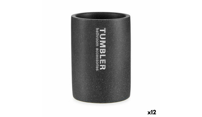 Держатель для зубной щетки Tumbler Серый Смола 7,5 x 10,2 x 7,5 cm (12 штук)