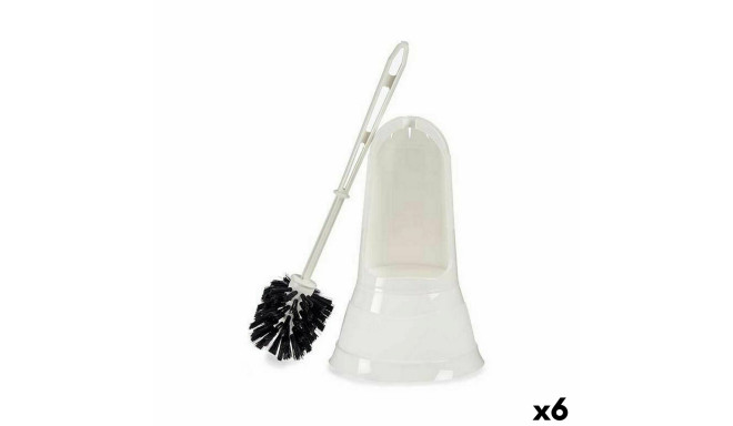 Toilet Brush White Black PVC polypropylene 16 x 36,2 x 16 cm (6 Units)