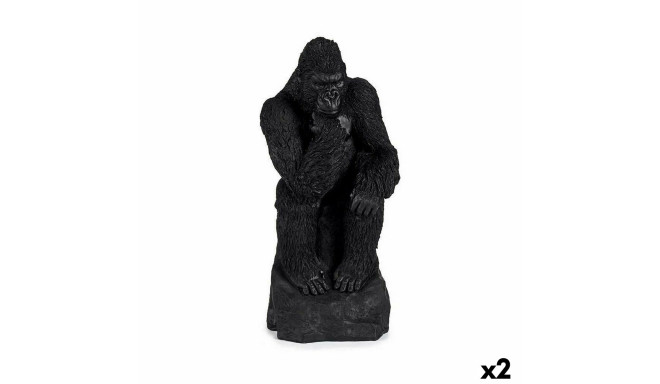 Dekoratiivkuju Gorilla Must 20 x 45 x 20 cm (2 Ühikut)