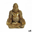 Dekoratīvās figūriņas Gorilla Yoga Bronza 19 x 26,5 x 22 cm (4 gb.)