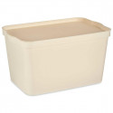 kaanega säilituskarp Kreemikas Plastmass 24 L 29,3 x 24,5 x 45 cm (6 Ühikut)