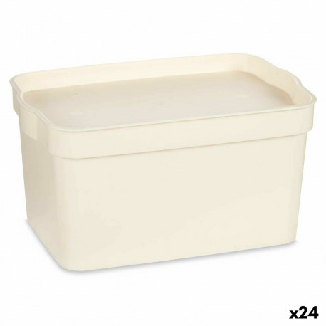 kaanega säilituskarp Kipit TP592-4 Kreemikas Plastmass 2,3 L 13,5 x 11 x 20 cm (24 Ühikut)