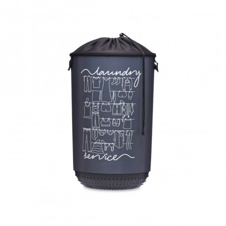 Laundry Basket Kipit QOJA KESE-1 Laundry Sevice Dark blue Cloth Plastic 40 L 34 x 52,5 x 34 cm (4 Un