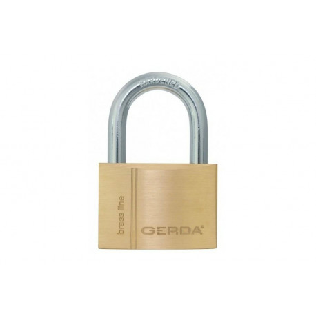 BRASS PADLOCK GERDA 50mm 2 pcs. 5-KEYS BLISTER