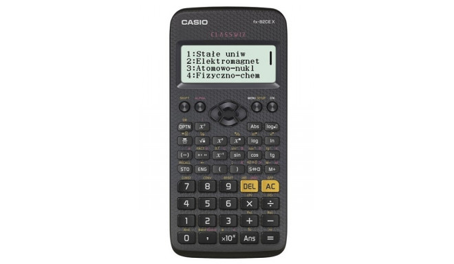 CASIO CALCULATOR SCIENTIFIC FX 82CEX BLACK, 12-DIGIT DISPLAY