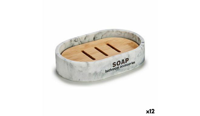 Seebialus Berilo CN-B5598M-2 Pruun Vaik Marmor 8 x 2,5 x 12,5 cm 12,5 x 2,5 x 8,5 cm (12 Ühikut)