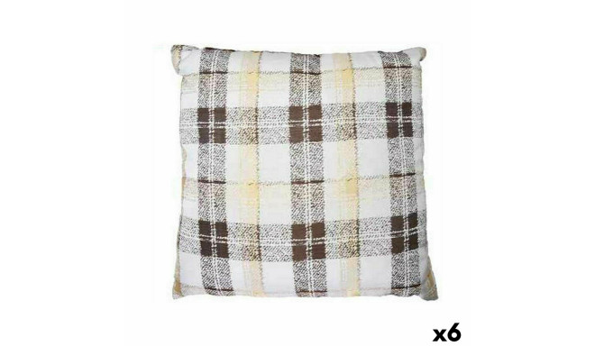 Cushion 60 x 60 cm Frames Brown (6 Units)