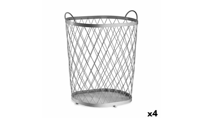 Корзина Серебристый Металл 40 L 31 x 54,7 x 46,5 cm (4 штук)