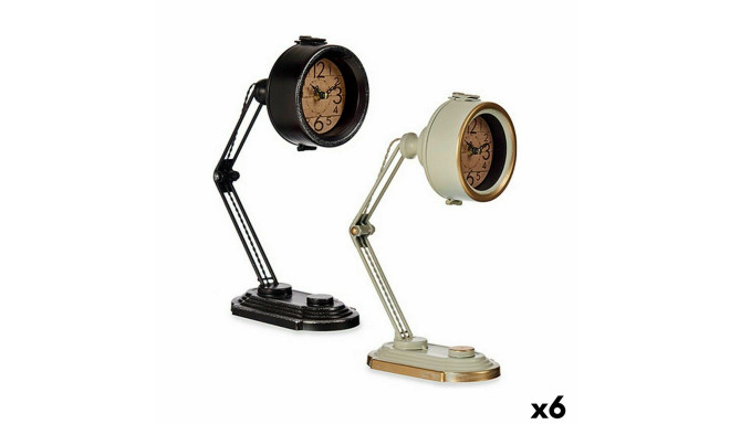 Table clock Metal 12 x 34 x 23 cm (6 Units)