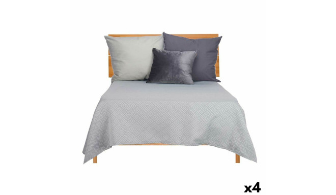 Bedspread (quilt) 240 x 260 cm Geometric Grey (4 Units)