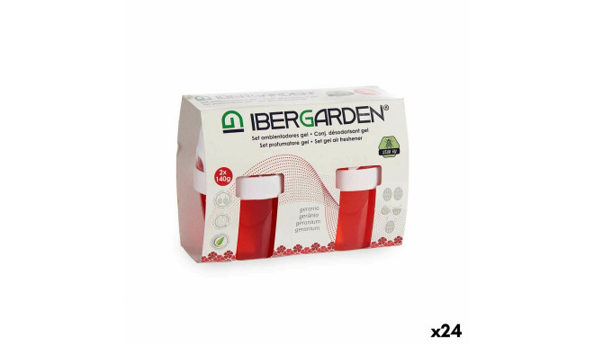 Air Freshener Set Ibergarden 11001 11001 Geranium Gel (24 Units)