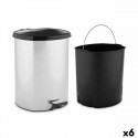 Pedal bin Silver Plastic 11 L (6 Units) Pedal bin Silver Plastic 11 L (6 Units)