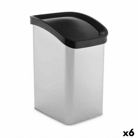 Atkritumu tvertne Berilo D093-1 Sudrabains Plastmasa 23 L Pašizgāzējs (6 gb.)