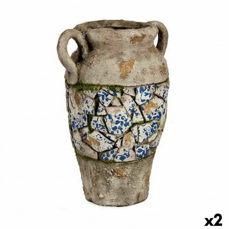 Dekoratīva figūra dārzam Ibergarden ZD19007 Polirezīns Vāze 21 x 34,5 x 28 cm (2 gb.)