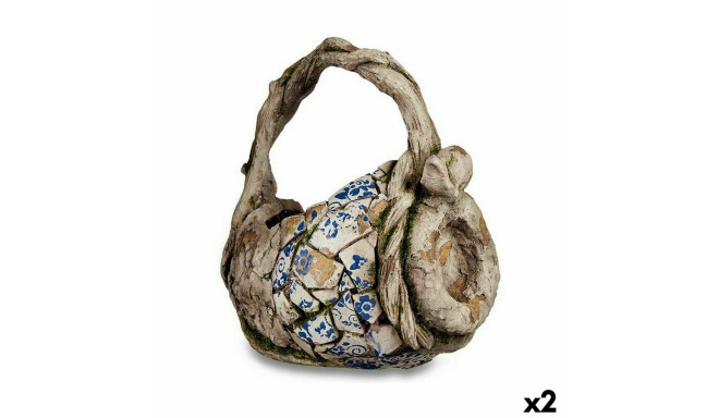 Dekoratiivne aiakuju Ibergarden ZD19011 ZD19011 Polüresiin Vaas 23,5 x 35 x 31 cm (2 Ühikut)