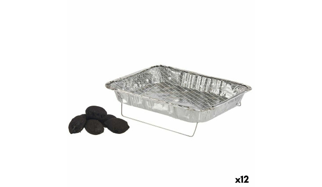 Disposable Barbecue Aluminium Charcoal 30 x 5,3 x 46,5 cm (12 Units)