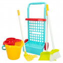 Cleaning Trolley with Accessories Colorbaby My Home 30,5 x 55,5 x 19,5 cm (4 Units)