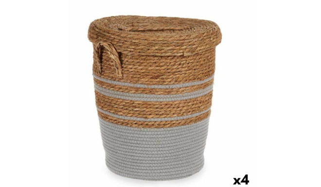 Basket Brown Grey Marine algae 36 x 43 x 36 cm (4 Units)