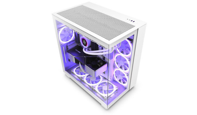 PC CASE NZXT H9 FLOW MIDI TOWER WINDOW WHITE