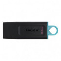 Kingston DataTraveler Exodia USB Flash Drive 64 GB, USB 3.2 Gen 1, Black/Blue, Protective Cap, Large