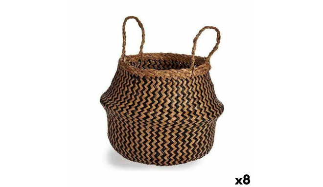 Dekoratīvais Grozs Melns Dabisks niedres 8 L 31 x 38 x 31 cm (8 gb.)