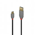 USB A - USB C Kaabel LINDY 36887 Must 2 m