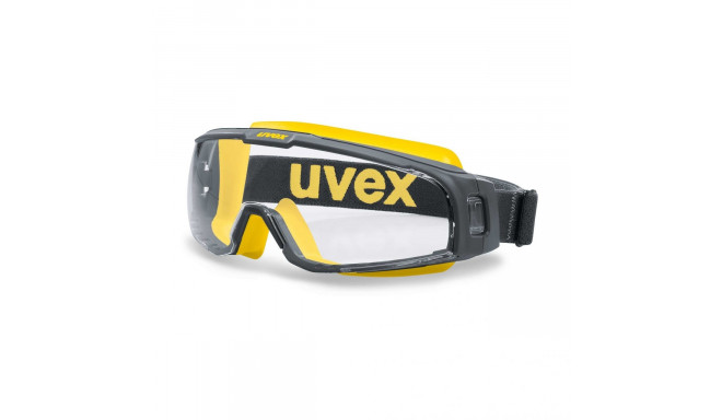 Uvex U-SONIC prillid, kriimustuskindlad, uduvastased, hall/kollane