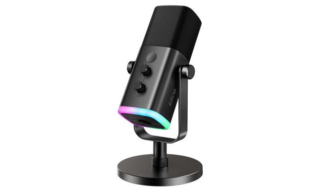 Fifine AmpliGame AM8 RGB microphone for gaming | podcasts | streams | XLR black