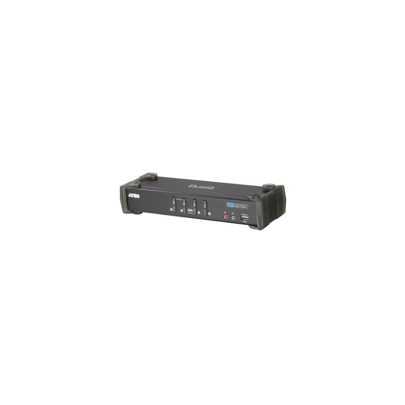 ATEN CS1764A 4-Port DVI USB 2.0 KVMP Switch, 4x DVI-D Cables, 2-port Hub,  Audio KVM switches Photopoint