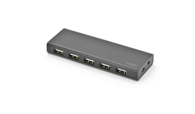 EDNET Hub 10-port USB 2.0 HighSpeed, Power Supply, black