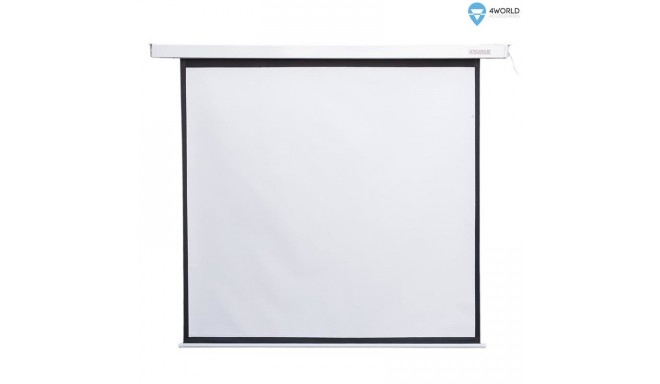 4World electric projector screen 140x140, matt white