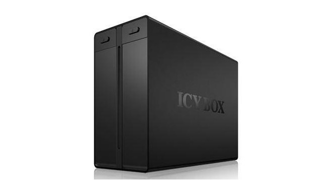 IcyBox External 2x3,5'' HDD Case RAID System 2x3,5'' SATA HDD To USB3.0 Black