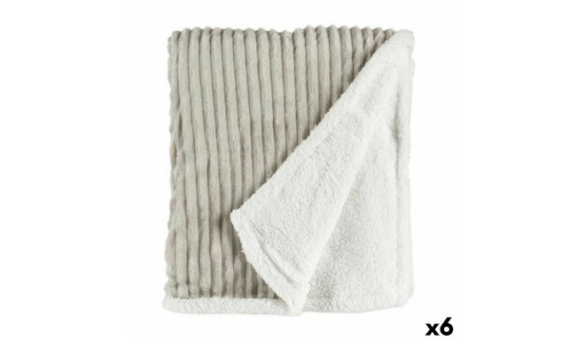 Blanket White Grey 200 x 150 x 1,5 cm (6 Units)