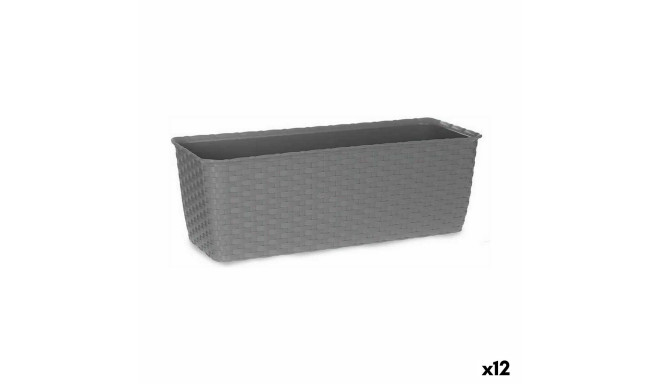 Planter Stefanplast 73748 73748 Grey Plastic 15,5 x 13,5 x 39 cm (12 Units)