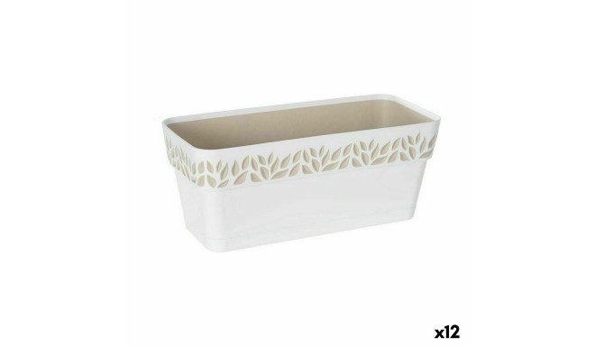 Planter Stefanplast Cloe White Plastic 13,3 x 12,3 x 29,3 cm (12 Units)