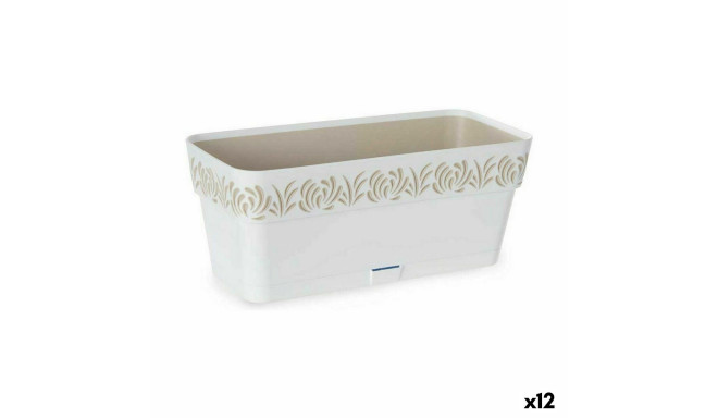 Istutuskast Stefanplast 88700 Gaia Valge Plastmass 13,3 x 12,3 x 29,3 cm (12 Ühikut)