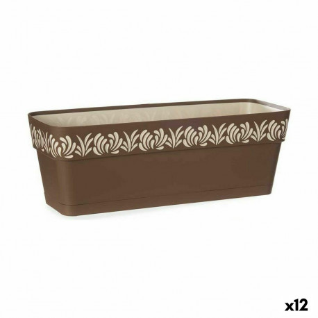 Istutuskast Stefanplast Gaia Pruun Plastmass 18 x 17 x 49,5 cm (12 Ühikut)