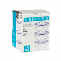 Set of lunch boxes Hermetic Blue Transparent Plastic 900 ml 14,5 x 8,5 x 14,5 cm (8 Units)