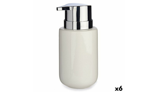 Дозатор мыла Berilo J1017-A-BLANCO Белый Серебристый Металл Керамика 300 ml 7 x 14,5 x 8,5 cm (6 шту