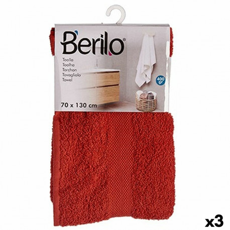 Bath towel Berilo 89666 89666 Tile 80 % cotton 20 % Polyester 70 x 130 cm (3 Units)