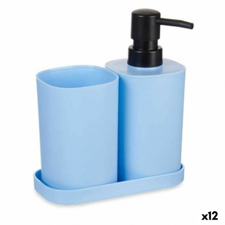 Bath Set Berilo B8108-S3-BLUE B8108-S3-BLUE Blue Black polypropylene (12 Units)