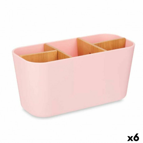 Hambaharjahoidja Berilo B9045-PINK B9045-PINK Roosa Bambus polüpropüleen 21 x 10 x 9 cm (6 Ühikut)