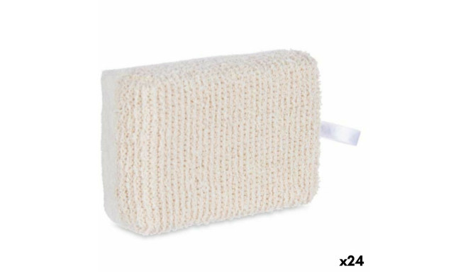 Body Sponge White Beige 14 x 5 x 9 cm (24 Units)