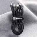 Baseus Rapid 3in1 USB Typ C - USB Typ C / Lightning / micro USB cable 20 W 1,5 m green (CAMLT-SC06)