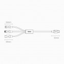 Baseus Rapid 3in1 USB Typ C - USB Typ C / Lightning / micro USB cable 20 W 1,5 m green (CAMLT-SC06)