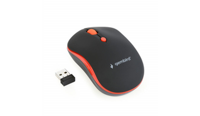 Wireless Mouse GEMBIRD MUSW-4B-03-R Black/Red (1 Unit)