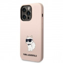 Karl Lagerfeld case for iPhone 14 Pro 6,1" KLHCP14LSNCHBCP pink hardcase Silicone Choupette