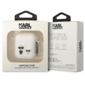 Karl Lagerfeld etui for Airpods 1 / 2 KLACA2SILKCW white Silicone Karl & Choupette Karl Lagerfeld etui for Airpods 1 / 2 KLACA2SILKCW white Silicone Karl & Choupette